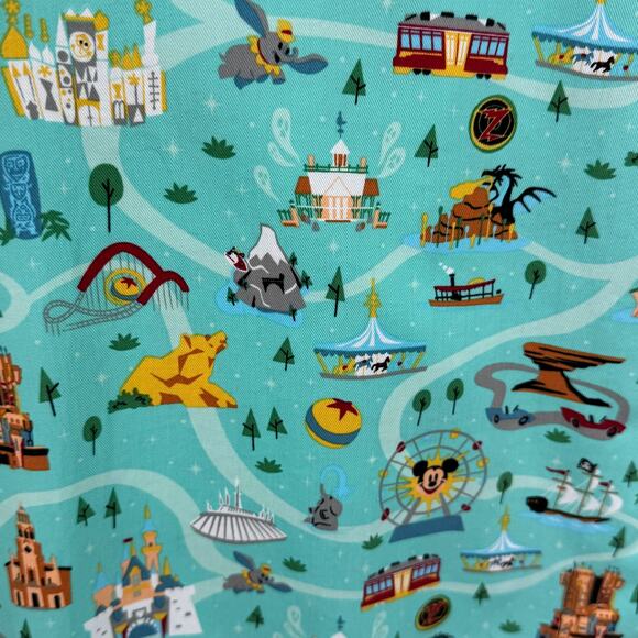 Disney Parks Life shirt men's XL WDW attractions all over printed button down - Picture 3 of 8